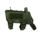 olive green tactical k9 harness side view