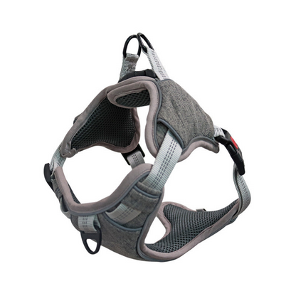 gray dog harness